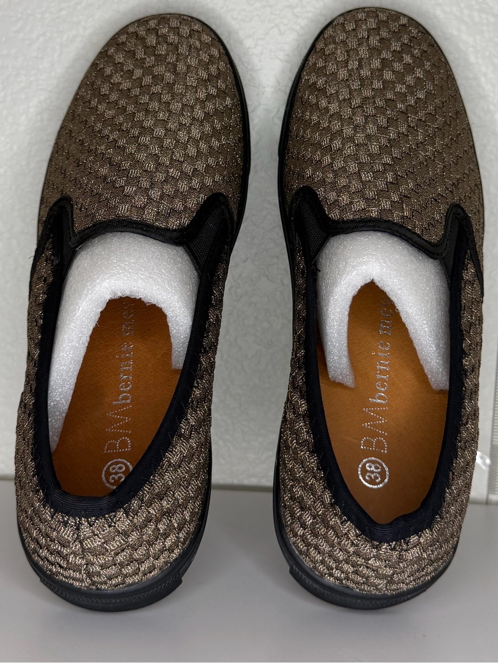 BC Footwear Men's Metallic Brown Woven Slip-On Loafers